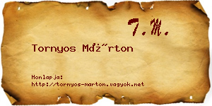 Tornyos Márton névjegykártya