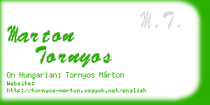 marton tornyos business card